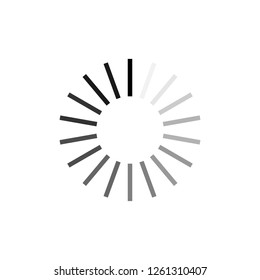 Loading circle icon. Vector illustration, flat design.