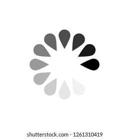 Loading circle icon. Vector illustration, flat design.