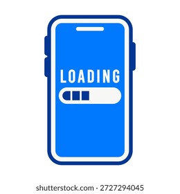 Círculo de carga en un teléfono inteligente, ideal para barras de proceso, pantallas de espera, estados de progreso y transiciones digitales.