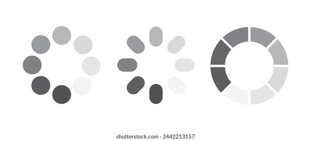 loading circles. preloaders vector illustration