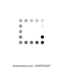 Loading, circles, square geometric symbol simple logo vector