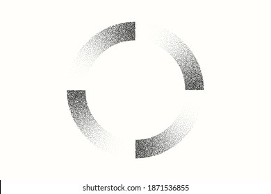 Loading. Circular, Round Icon Element. Noise. Gradient. Stipple. Vector Decorative Illustration, Template.