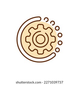 Loading color line icon. Technical time. Download process. System update.