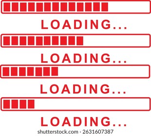 LOADING COLOR RED GREEN BLACK WAITING