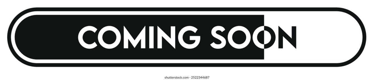 Loading Coming Soon Vector. Perfect for additional design. Opening soon concept.