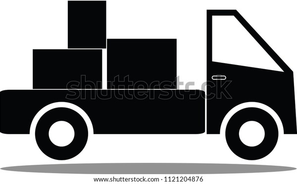 Loading Commercial Vehicle Stock Vector (Royalty Free) 1121204876 ...