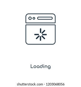 Loading concept line icon. Linear Loading concept outline symbol design. This simple element illustration can be used for web and mobile UI/UX.