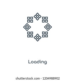 Loading concept line icon. Linear Loading concept outline symbol design. This simple element illustration can be used for web and mobile UI/UX.