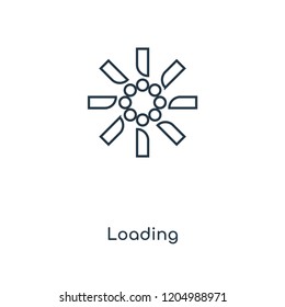 Loading concept line icon. Linear Loading concept outline symbol design. This simple element illustration can be used for web and mobile UI/UX.
