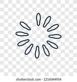 Loading concept vector linear icon isolated on transparent background, Loading concept transparency concept in outline style