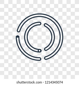 Loading concept vector linear icon isolated on transparent background, Loading concept transparency concept in outline style