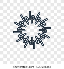 Loading concept vector linear icon isolated on transparent background, Loading concept transparency concept in outline style