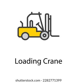 Loading crane icon design stock illustration 