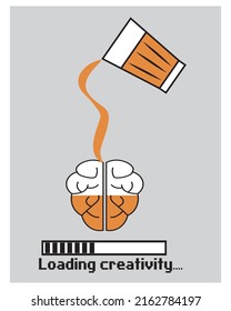 Loading creativity poster, tea poster, chai or tea banner, Graphic Design,Advertising,Illustration,Adobe Illustrator