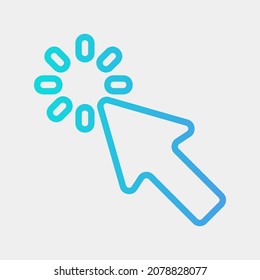 Loading cursor icon vector illustration in gradient style, use for website mobile app presentation