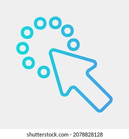 Loading cursor icon vector illustration in gradient style, use for website mobile app presentation
