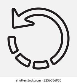 Loading cursor icon vector illustration in line style, use for website mobile app presentation