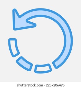 Loading cursor icon vector illustration in blue style, use for website mobile app presentation