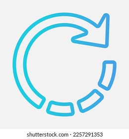 Loading cursor icon vector illustration in gradient style, use for website mobile app presentation