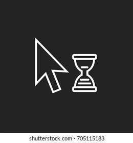 loading cursor pointer icon vector