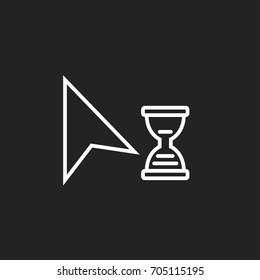 loading cursor pointer icon vector