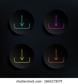 Loading dark badge color set icon. Simple thin line, outline vector of web icons for ui and ux, website or mobile application