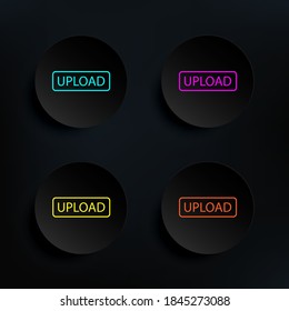 Loading dark badge color set icon. Simple thin line, outline vector of web icons for ui and ux, website or mobile application
