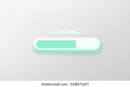 Loading data on site. 3d vector illustration