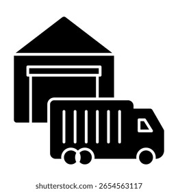 Ilustração de estilo sólido do ícone de encaixe de carregamento