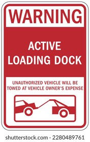 Loading dock sign and labels