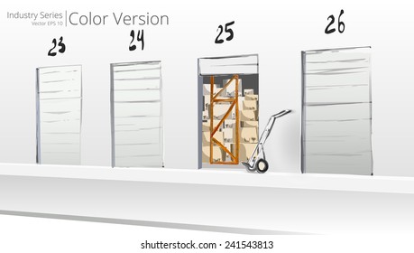 Loading Dock. Vector illustration of Loading Dock, Color Series.