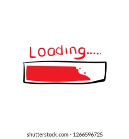 loading doodle icon vector 