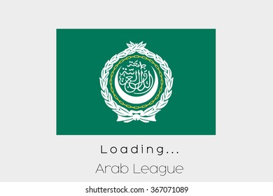 A Loading Flag Illustration of the country of Arab League
