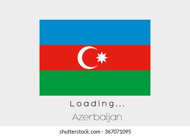A Loading Flag Illustration of the country of Azerbaijan