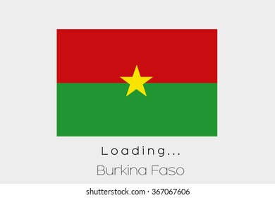 A Loading Flag Illustration of the country of Burkina Faso