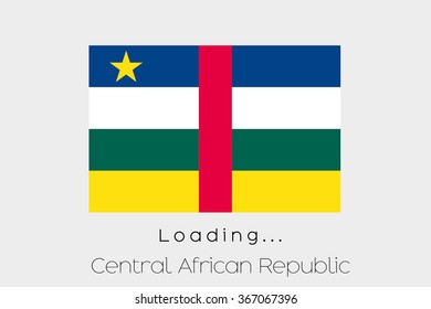 A Loading Flag Illustration of the country of Central African Republic