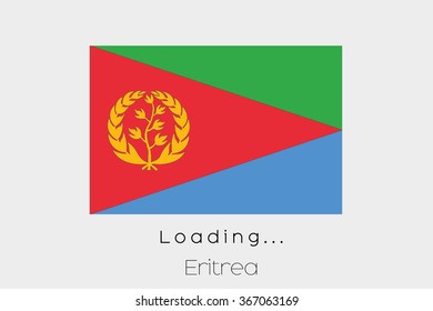 A Loading Flag Illustration of the country of Eritrea