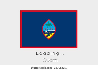 A Loading Flag Illustration of the country of Guam