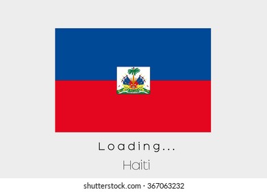 A Loading Flag Illustration of the country of Haiti