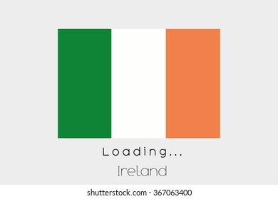 A Loading Flag Illustration of the country of Ireland