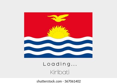 A Loading Flag Illustration of the country of Kiribati