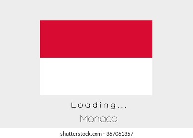 A Loading Flag Illustration of the country of Monaco