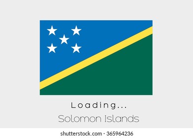 A Loading Flag Illustration of the country of Solomon Islands