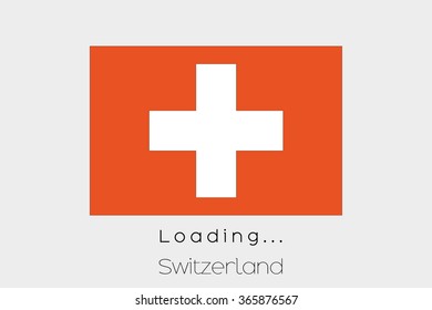 A Loading Flag Illustration of the country of Switzerland