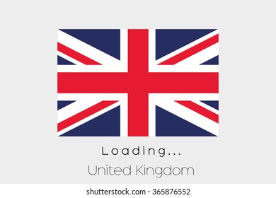 A Loading Flag Illustration of the country of United Kingdom