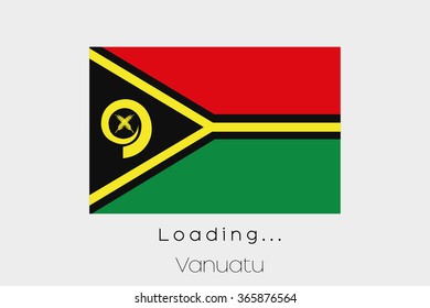 A Loading Flag Illustration of the country of Vanuatu