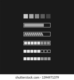 Loading flat vector icons set. Waiting flat vector icons set