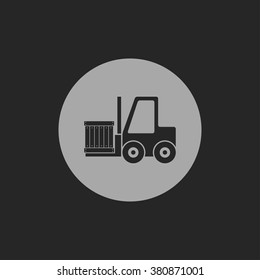 loading forklift vector icon
