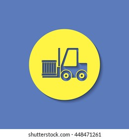 loading forklift vector icon
