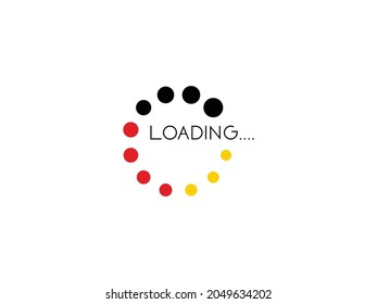 Loading Germany with flag symbol and color